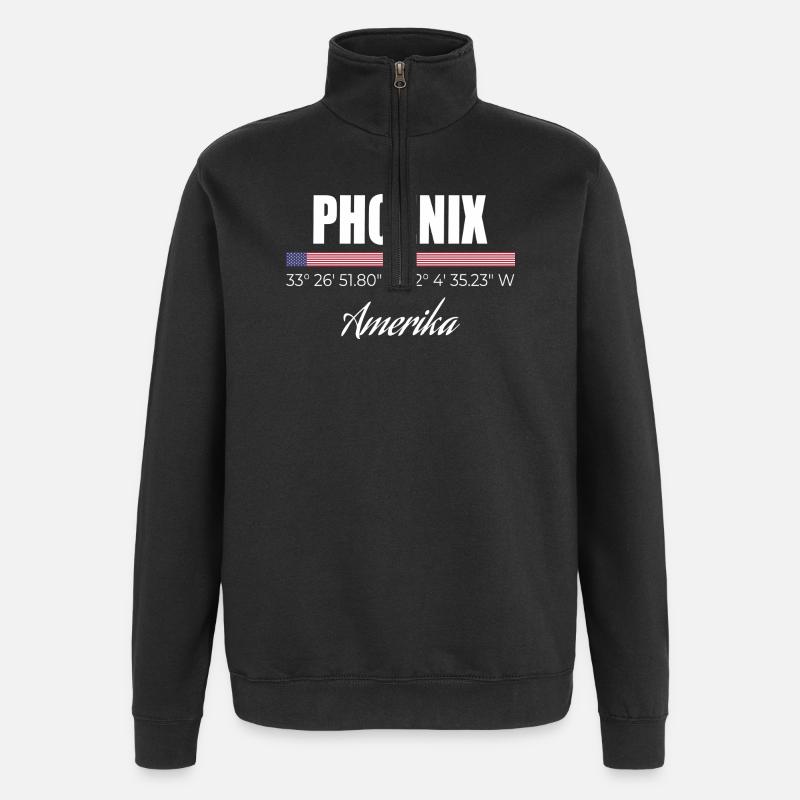 Phénix - Sweat à zip 1/4 - noir