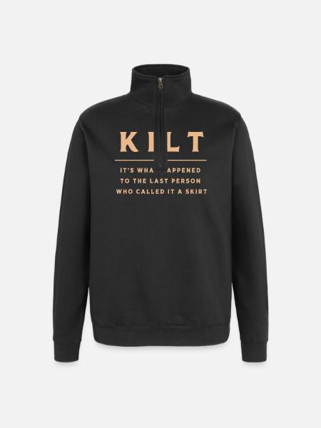 Kilt Schottland Scotland Schottenrock - Quarter-Zip-Sweatshirt - Schwarz