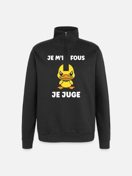 Rebel Duck I Judge - Quarter-Zip Sweatshirt - black