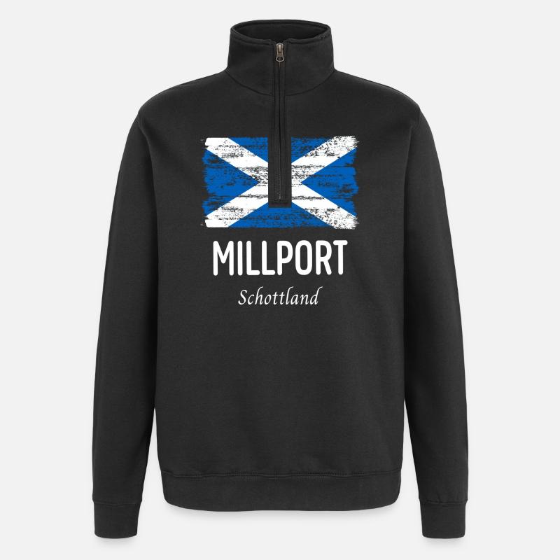 Millport - Quarter-Zip-Sweatshirt - Schwarz