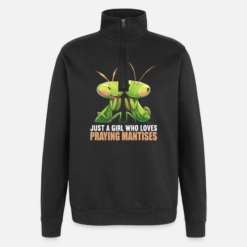 Gottesanbeterinnen Gottesanbeterin - Quarter-Zip-Sweatshirt - Schwarz