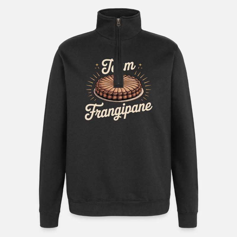 Team Frangipane Kuchen-Logo - Quarter-Zip-Sweatshirt - Schwarz