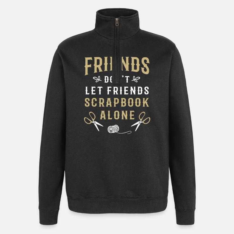 Scrapbook Scrapbooking - Quarter-Zip Sweatshirt - black