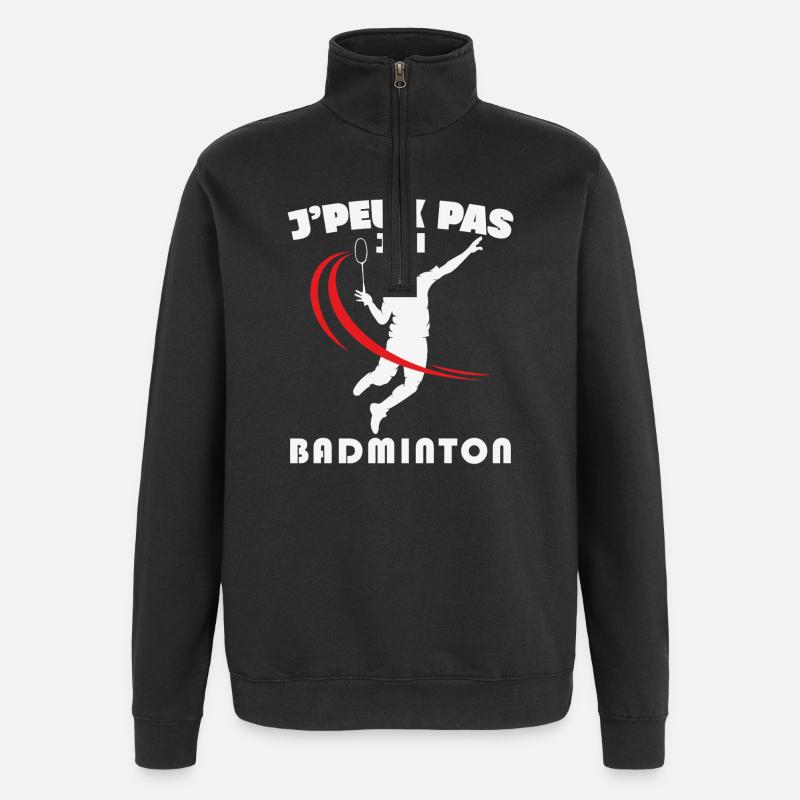 Je Peux Pas J'ai Badminton - Sweat à zip 1/4 - noir