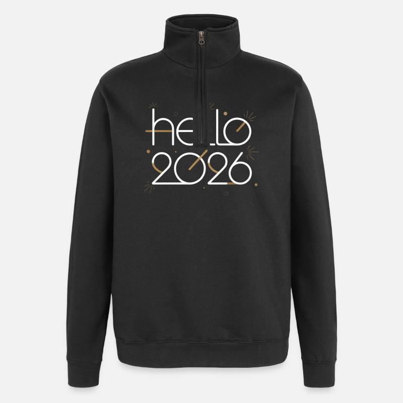 Bonjour Silhouette Néon 2026 - Sweat à zip 1/4 - noir