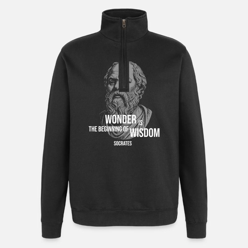 Citation de Socrate Wonder Tee - Sweat à zip 1/4 - noir