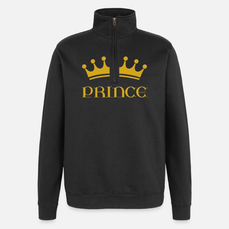 Prince - Sweat à zip 1/4 - noir