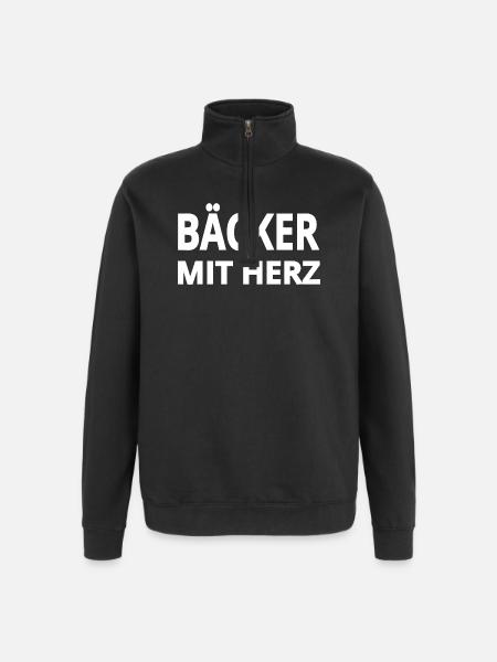 Baker - Quarter-Zip Sweatshirt - black