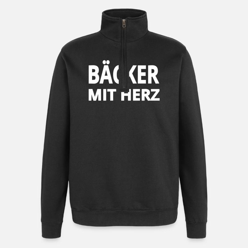 Baker - Quarter-Zip Sweatshirt - black