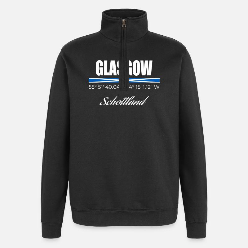 Glasgow - Sweat à zip 1/4 - noir