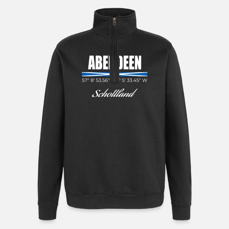 Aberdeen - Sweat à zip 1/4 - noir