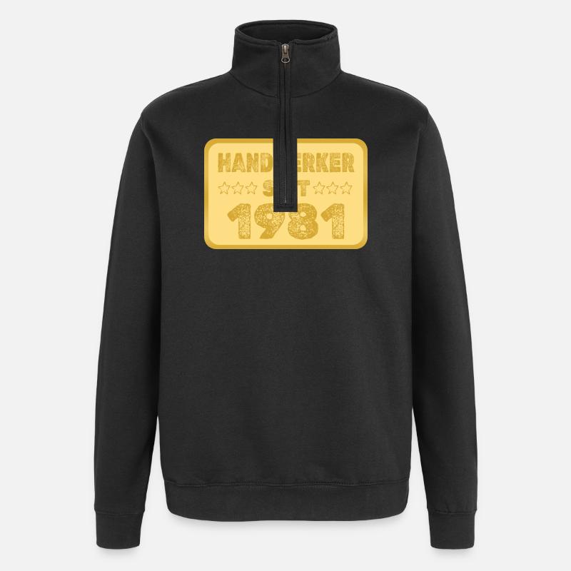 1981 - Sweat à zip 1/4 - noir