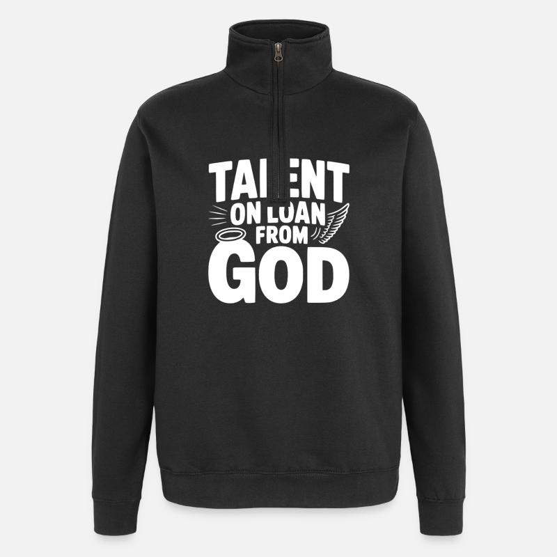 Talent prêté par Dieu - Sweat à zip 1/4 - noir