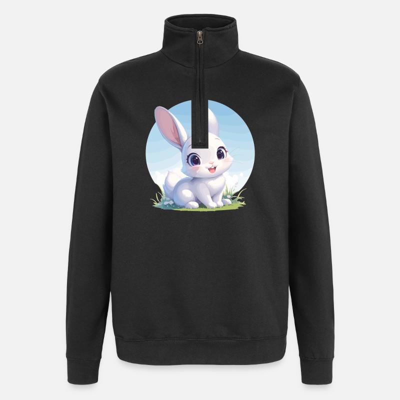 Lapin Lapin - Sweat à zip 1/4 - noir