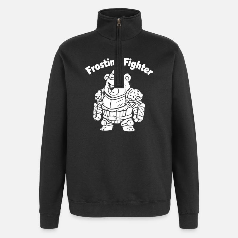 Ours Combattant Glaçé - Sweat à zip 1/4 - noir