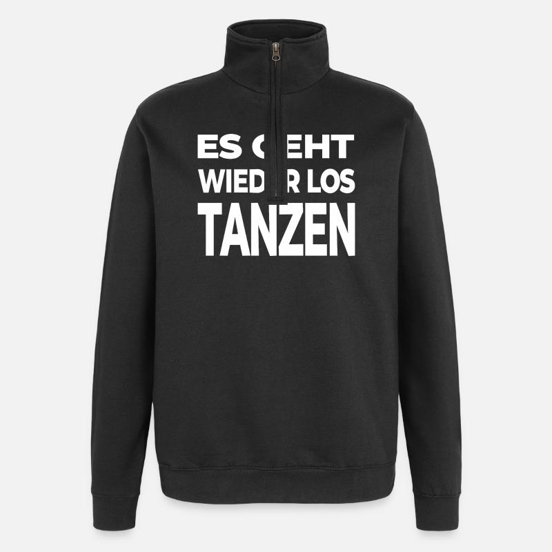 Tanzen - Quarter-Zip-Sweatshirt - Schwarz