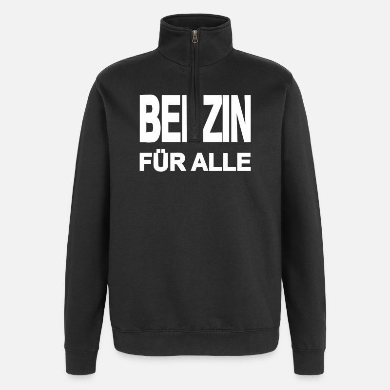 essence - Sweat à zip 1/4 - noir