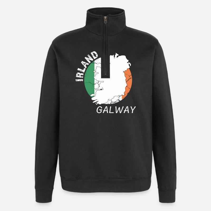 Galway - Quarter-Zip-Sweatshirt - Schwarz
