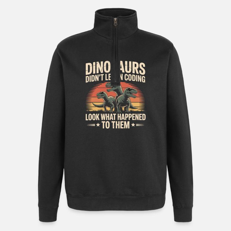 Lustiger Softwareentwickler-Kopierhumor - Quarter-Zip-Sweatshirt - Schwarz