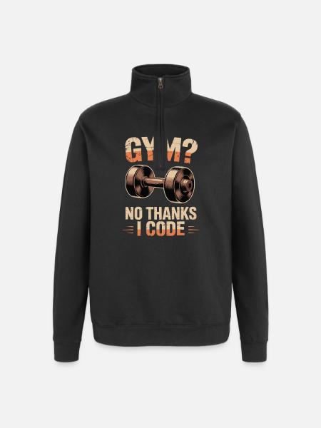 Witzige Grafik zum Thema Programmierung - Quarter-Zip-Sweatshirt - Schwarz