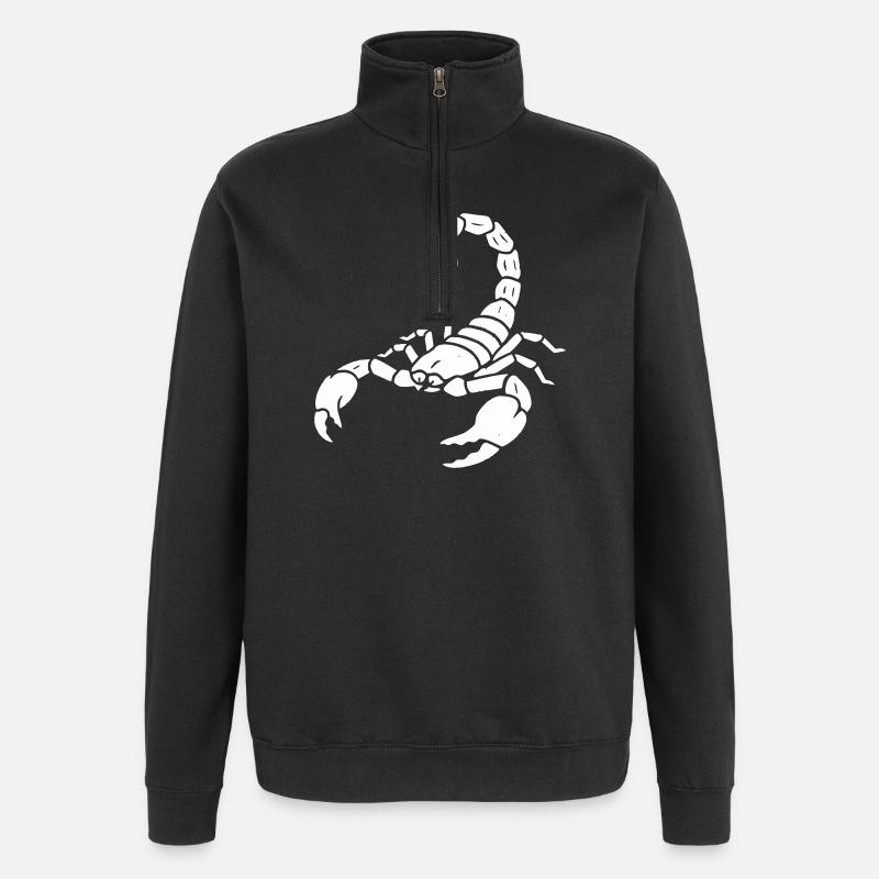 Skorpion Sternzeichen Tier Vektor - Quarter-Zip-Sweatshirt - Schwarz