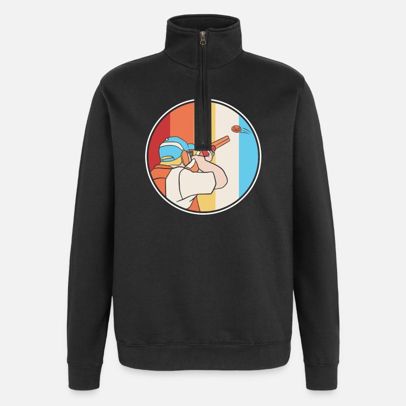Pigeons d’argile - Sweat à zip 1/4 - noir