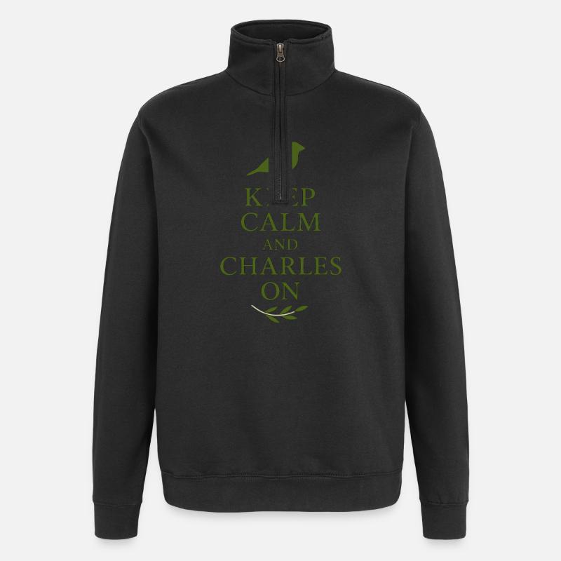 Charles Darwin Geschenk Natürliche - Quarter-Zip-Sweatshirt - Schwarz