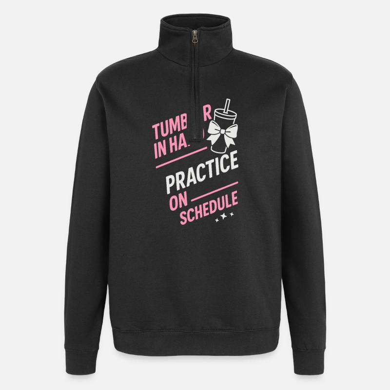 Cheer Mom Club Geschenk - Quarter-Zip-Sweatshirt - Schwarz