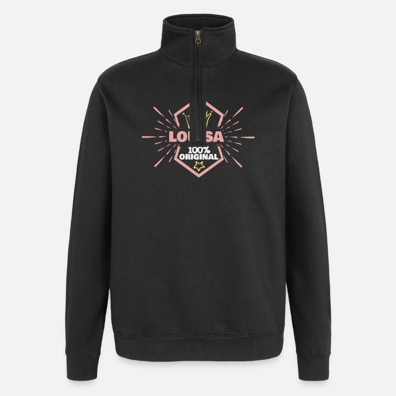 Louisa - Quarter-Zip-Sweatshirt - Schwarz