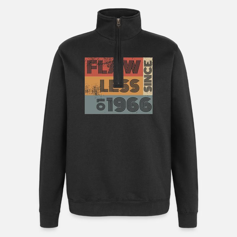 60e anniversaire Parfait depuis 01/1966 - Sweat à zip 1/4 - noir