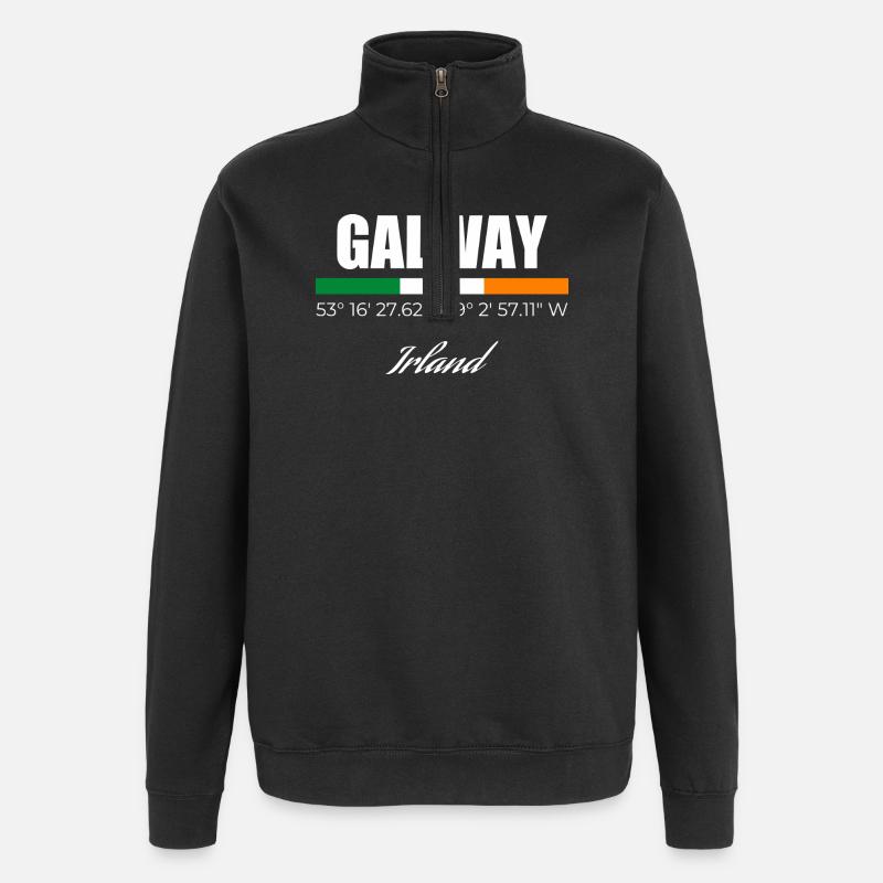 Galway - Sweat à zip 1/4 - noir