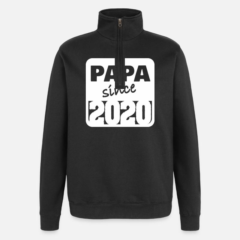Vater 2020 - Quarter-Zip-Sweatshirt - Schwarz