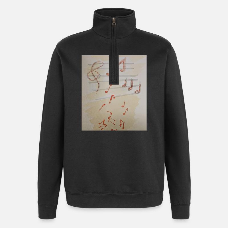 Red note impression - Quarter-Zip Sweatshirt - black