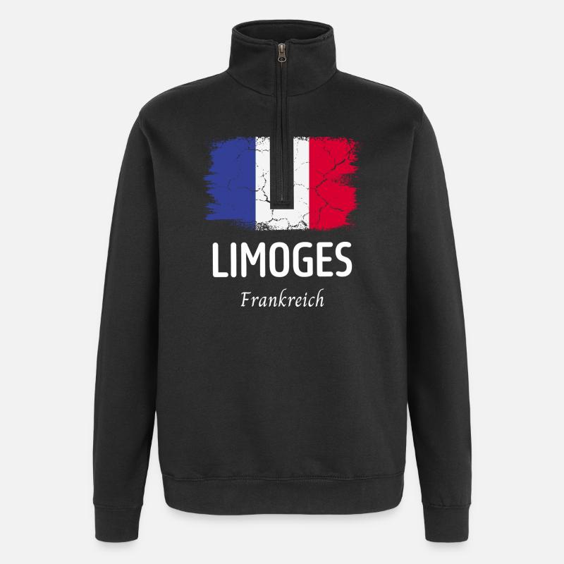 Limoges - Sweat à zip 1/4 - noir