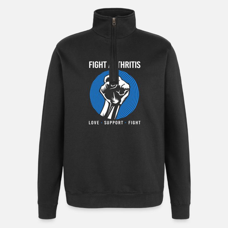 Rhumatisme, arthrite - Sweat à zip 1/4 - noir