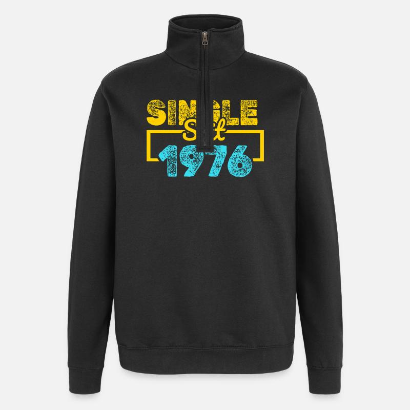 1976 - Sweat à zip 1/4 - noir