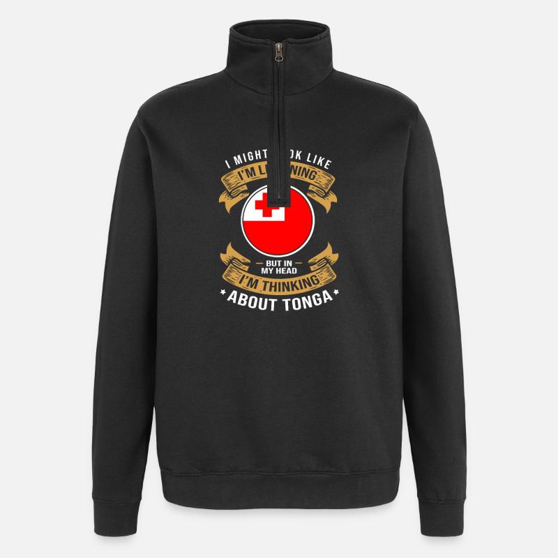 Tonga - Quarter-Zip Sweatshirt - black