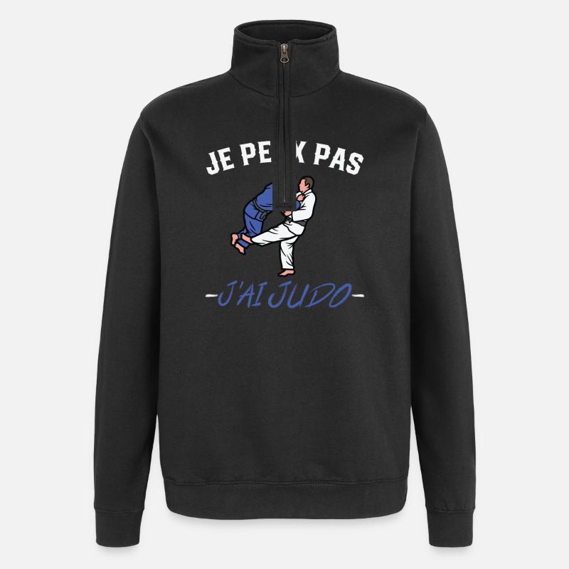Je Peux Pas J'ai Judo - Sweat à zip 1/4 - noir