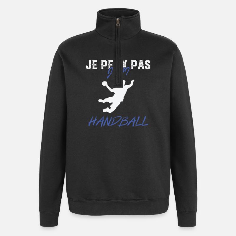 Je Peux Pas J'ai Handball - Sweat à zip 1/4 - noir