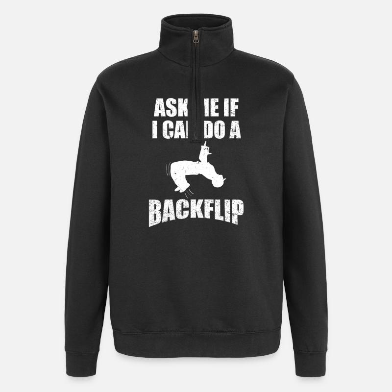 Backflip Dare Tee - Quarter-Zip Sweatshirt - black