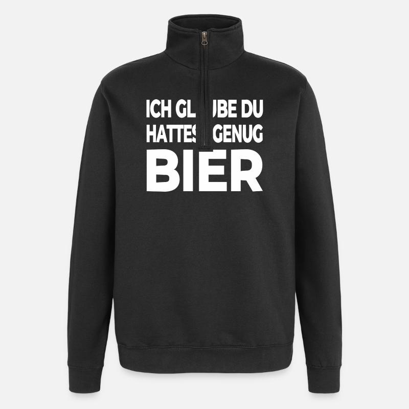 Bier - Quarter-Zip-Sweatshirt - Schwarz