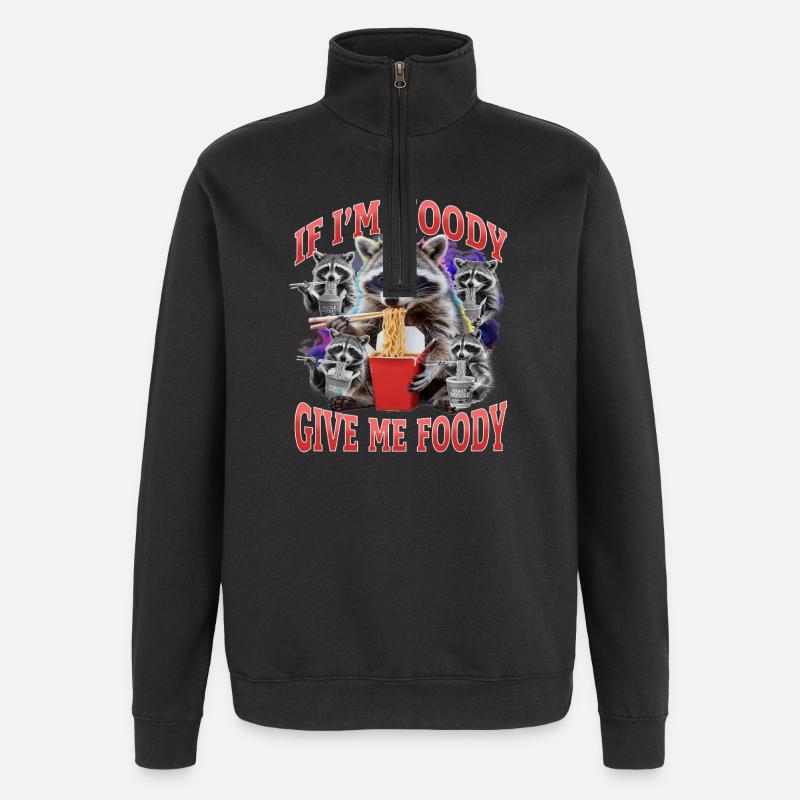 Drôle de raton laveur - Sweat à zip 1/4 - noir