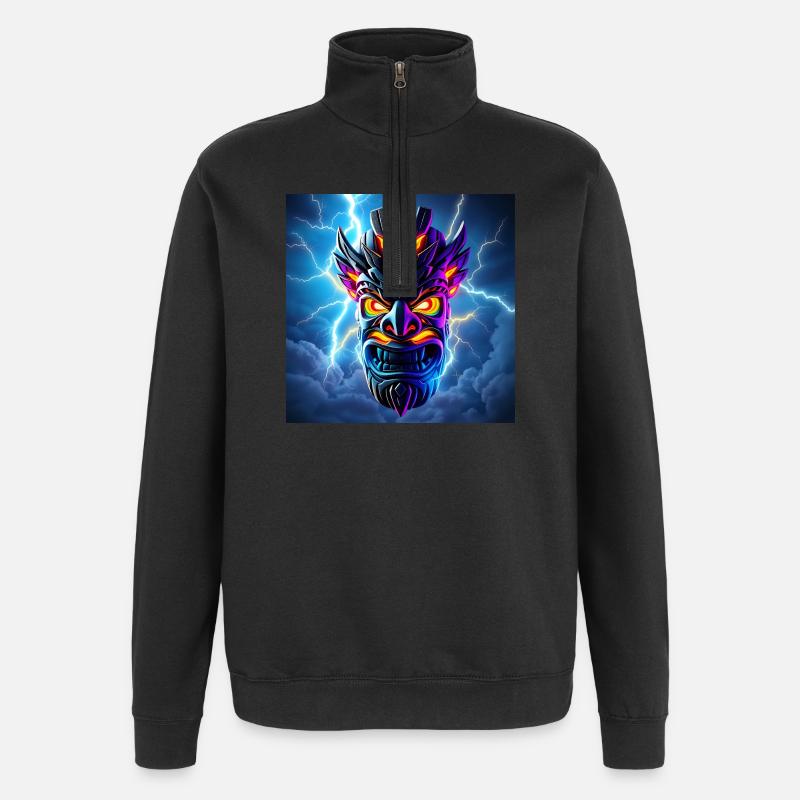 Masque Thunder Tiki - Sweat à zip 1/4 - noir