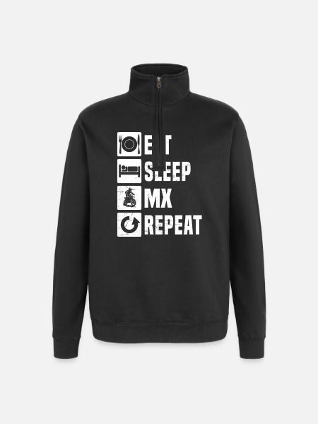 Conception motocross Power Motocross - Sweat à zip 1/4 - noir