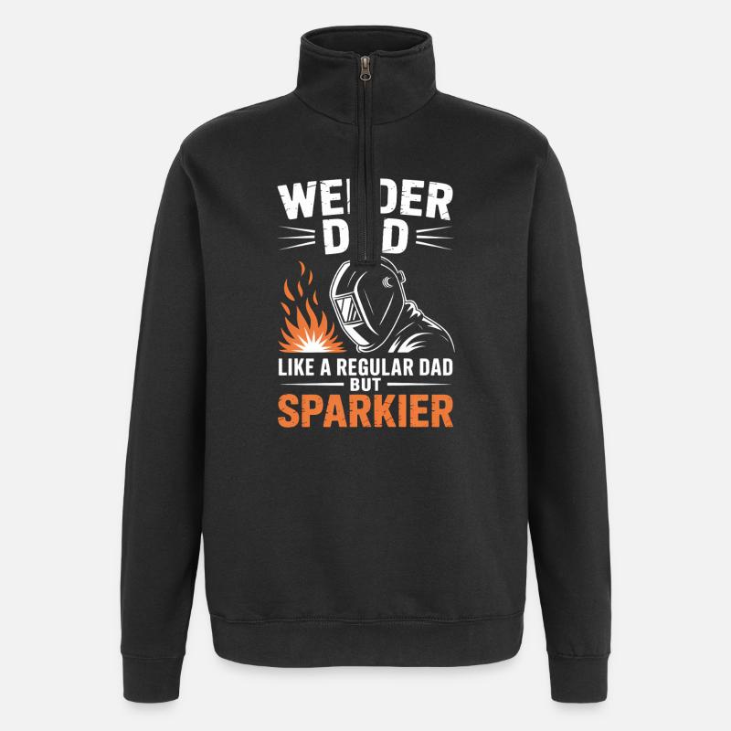 Schweißer Spruch Beruf Lustiges Schweißer Geschenk - Quarter-Zip-Sweatshirt - Schwarz