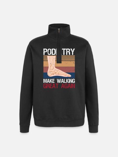 Funny Podiatrist Gift Cool Podiatry - Quarter-Zip Sweatshirt - black