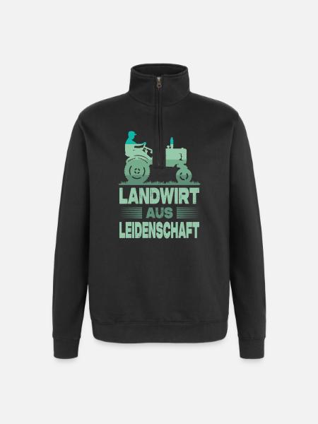 Farmer Gifts Agriculture Tractor Farmer - Quarter-Zip Sweatshirt - black