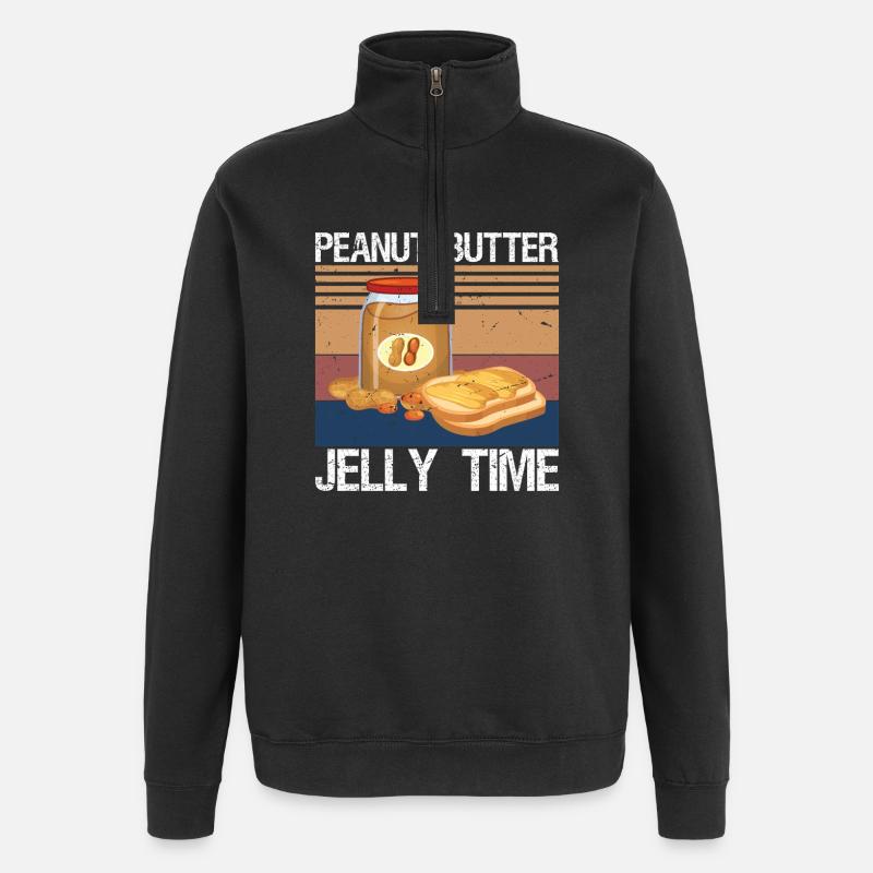 Peanut Butter Jelly Time - Quarter-Zip-Sweatshirt - Schwarz