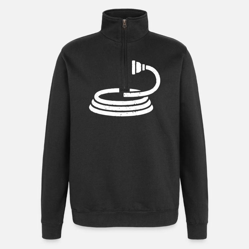 Gartenschlauch Schlauch Garten Wasser - Quarter-Zip-Sweatshirt - Schwarz