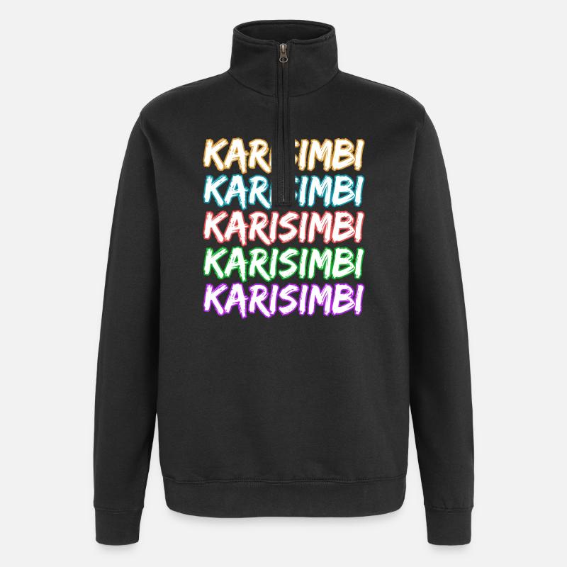 Gift for Karisimbi - Quarter-Zip Sweatshirt - black
